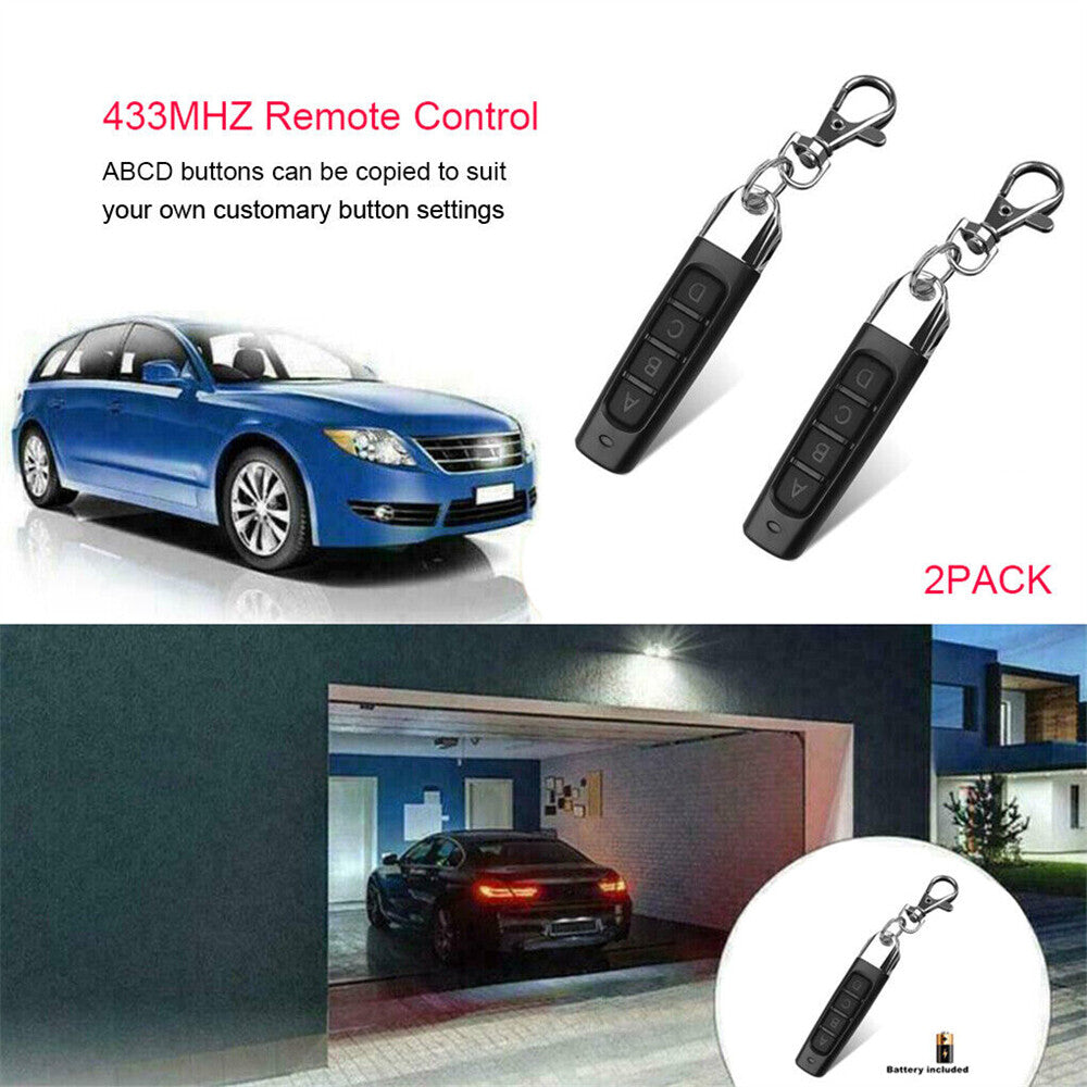 Universal Replacement Garage Door Car Gate Cloning Remote Control Key Fob 433mhz