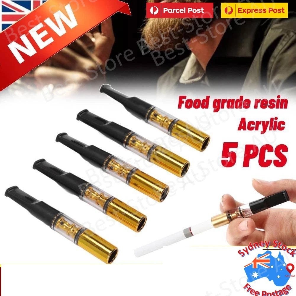 5pcs Filter Cigarette Holder Reusable Smoke Tar Filter Holder Reduce Smoke Tar