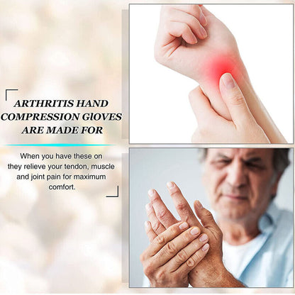 Arthritis Gloves Compression Joint Finger Pain Relief Hand Wrist Support Brace