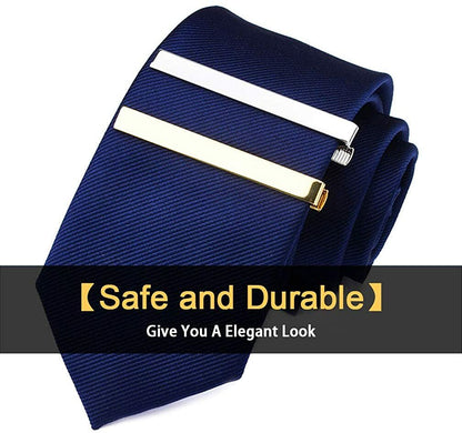 3 Pcs Tie Clips for Men Tie Bar Set for Wedding Business Metal Necktie Tie Clips