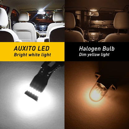 10x AUXITO Canbus White 168 W5W T10 LED Car Side Wedge Parker Light Globe Bulb