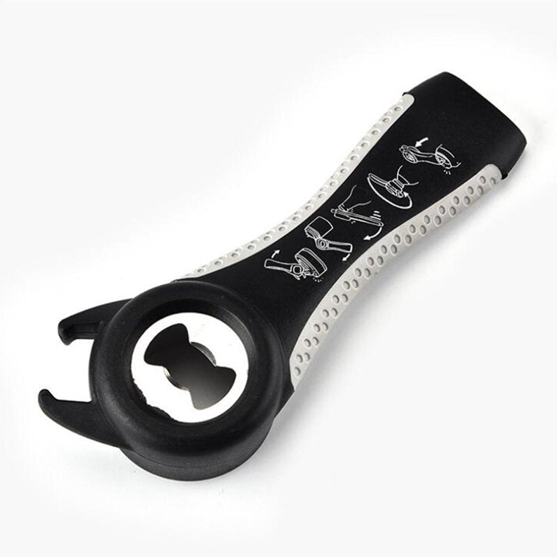 Multi-Use Bottle Opener Non Slip Screw Beer Can Jar Lid Top Remover Kitchen Tool