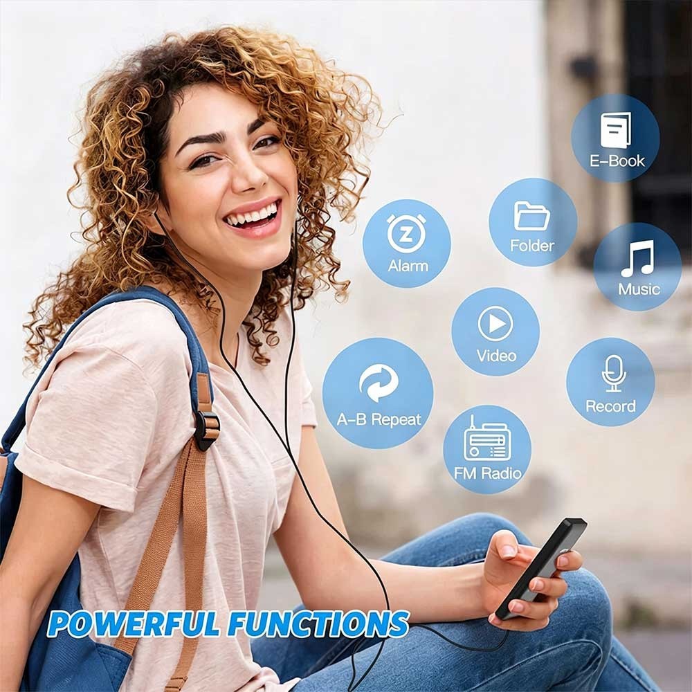 MP3 Player with Bluetooth 5.0 Portable Digital Lossless Music MP3 MP4 Player