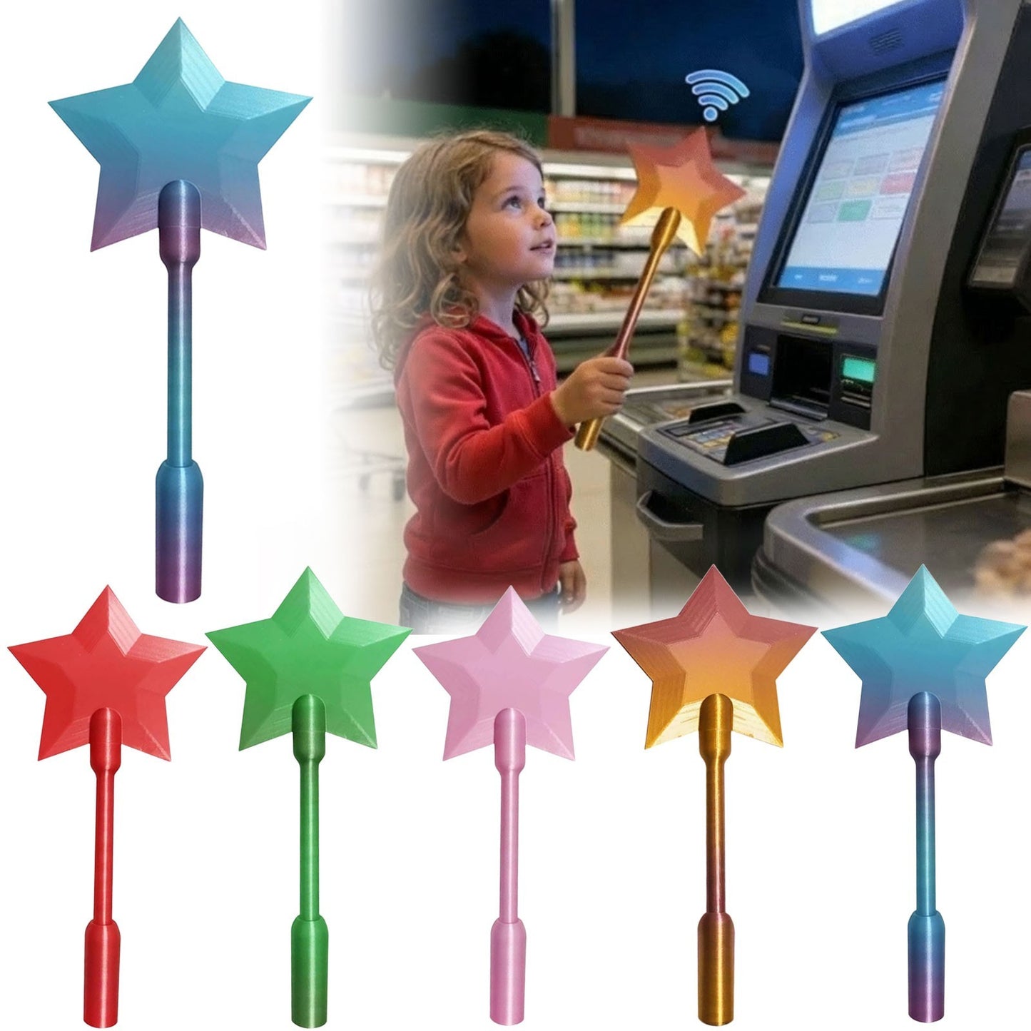 3D Printed Wand Tap to Pay Credit Card Wand Contactless Payment Card Holder