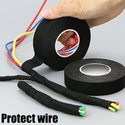 Electrical Cloth Tape Heat Resistant Harness Wiring Wrap Car Fabric Adhesive 4WD