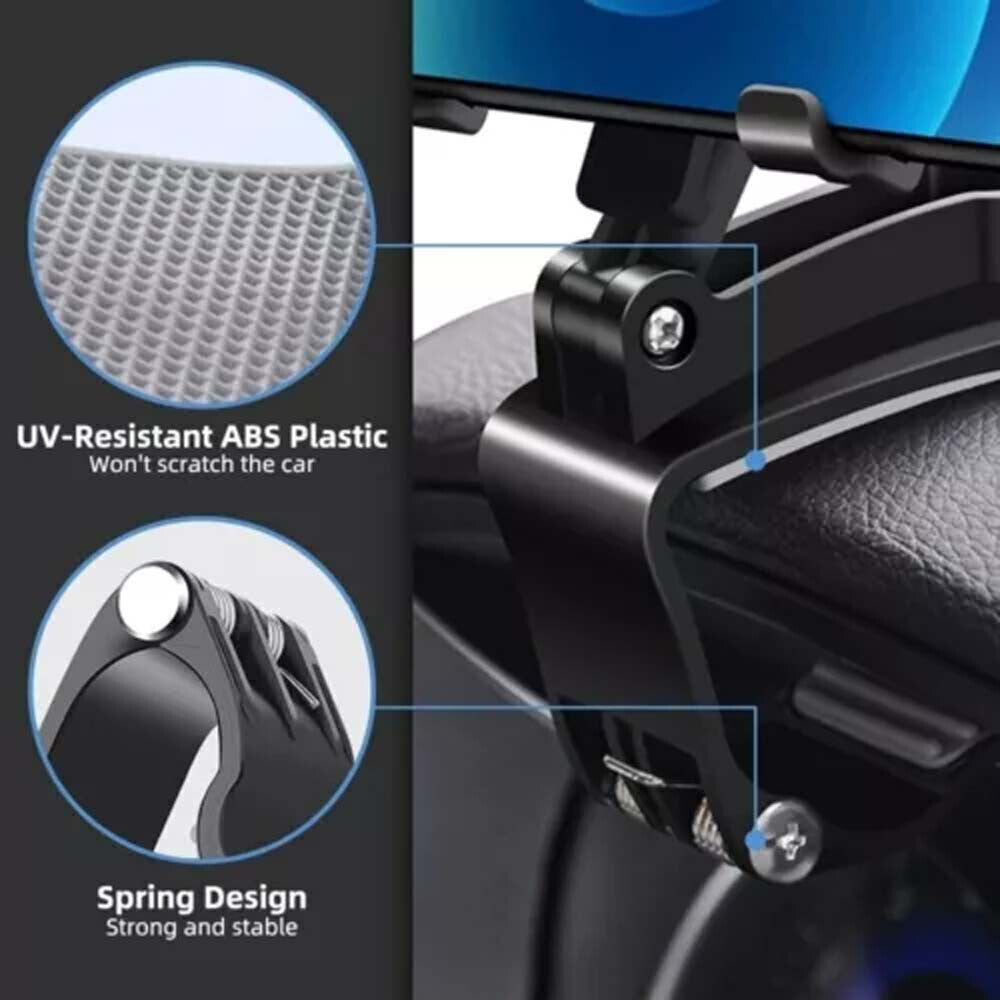 Car Dashboard Phone Holder Rotating Dashboard Clip Cell Phone Holder 360-Degree
