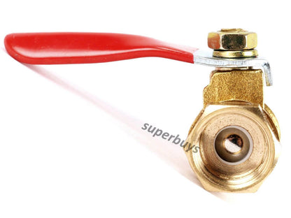 1/4" BSP Thread Male To Female Brass Shut Off Valve Cock Inline Ball Valve Lever