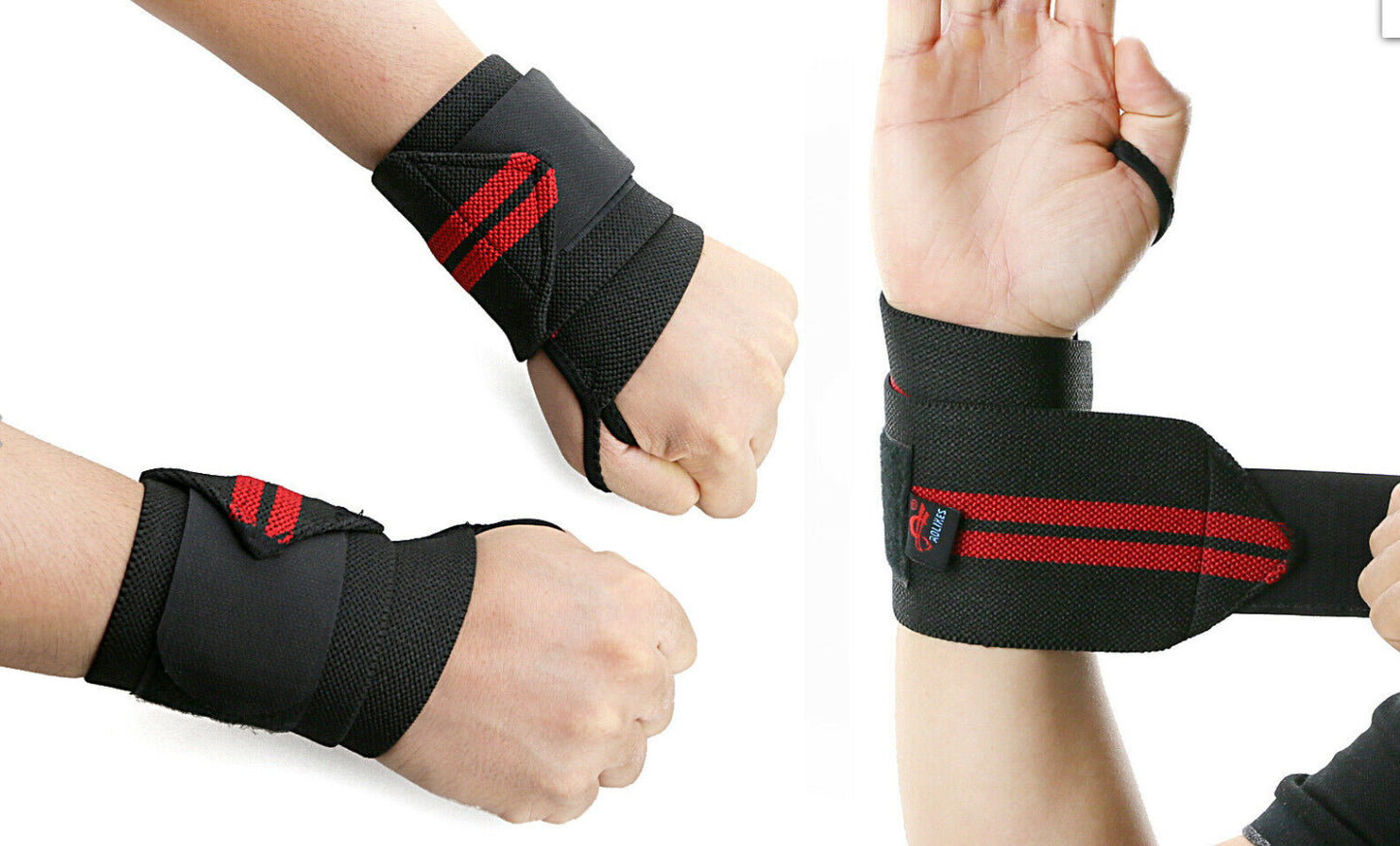 Weight Lifting Gym Muscle Training Wrist Support Straps Wraps Bodybuilding AU