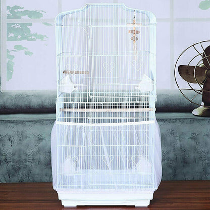 Shell Skirt Mesh Cover Pet Bird Cage Guard Nylon Net Seed Catcher S/M/L Black AU