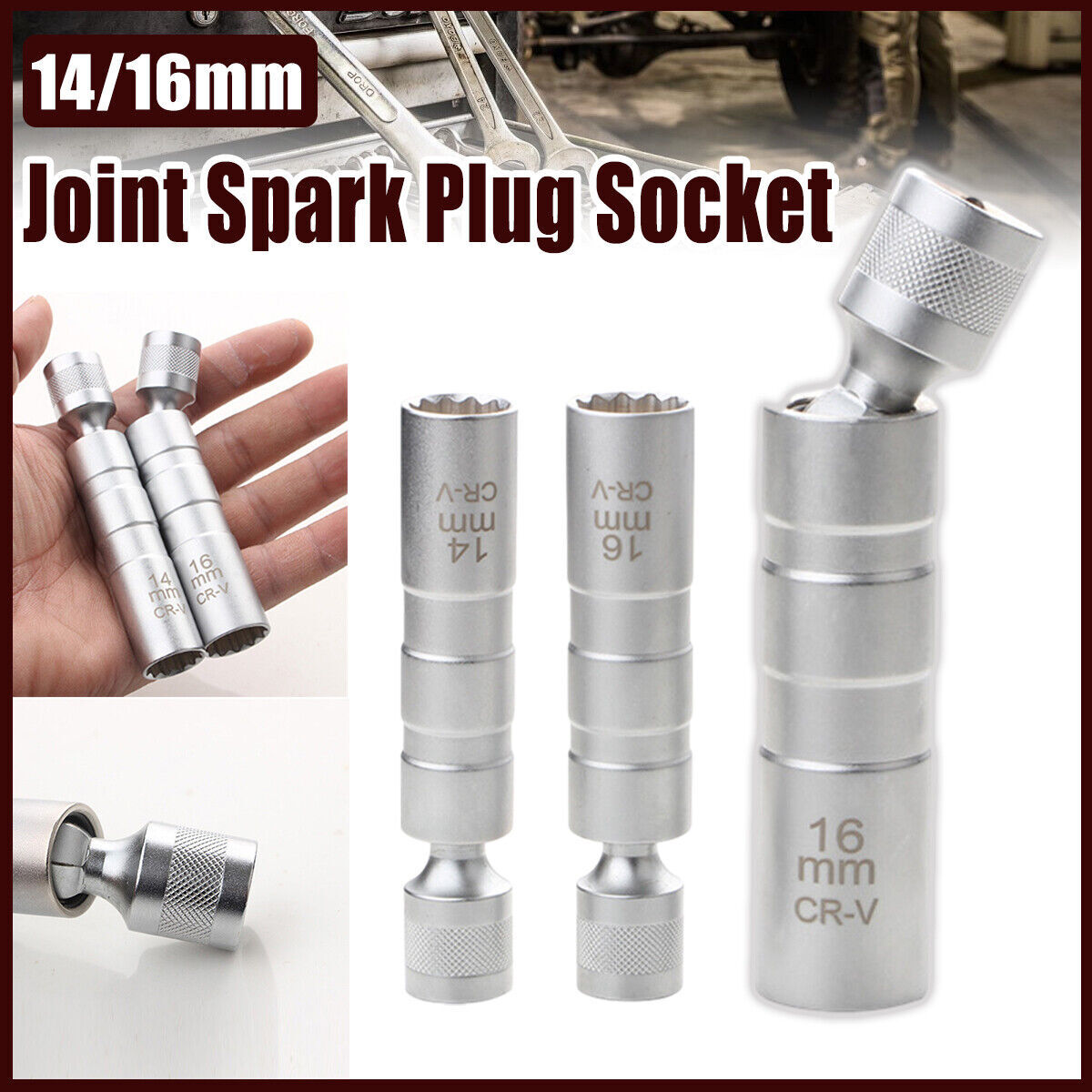Magnetic Spark Plug Socket Wrench 14mm 16mm Removal Tool Thin Joint Wall Sockets