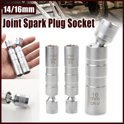 Magnetic Spark Plug Socket Wrench 14mm 16mm Removal Tool Thin Joint Wall Sockets