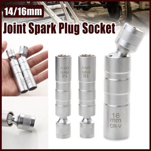 Magnetic Spark Plug Socket Wrench 14mm 16mm Removal Tool Thin Joint Wall Sockets