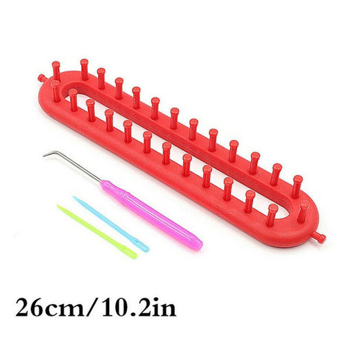 Long Scarf Knitting Loom Set Knitter Board Straight Rounded Kit 4 Size DIY Tool