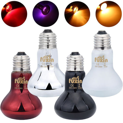UVA Lamp Amphibian Bird Light Heat Reptile Bulb Snake Day/Night Pet Heating Lamp