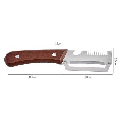 Stainless Steel Vegetable Peeler Wooden Handle Fruit Potato Slicer Kitchen Tool
