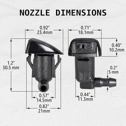 Compatible with Mazda BT-50 2012-2019 Car Front Windshield Wiper Washer Jet Nozzle Spray