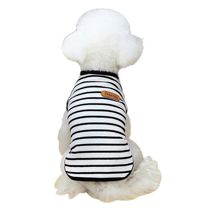 Cotton Dog Clothes Spring Summer Small Dogs Pullovers  Cat