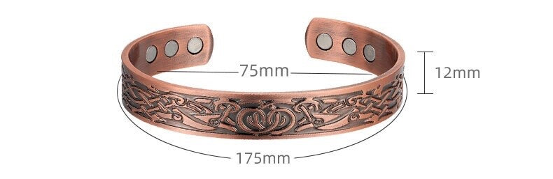 Pure Copper Magnetic Therapy Bracelet Arthritis Pain Relief Men Women Healing AU