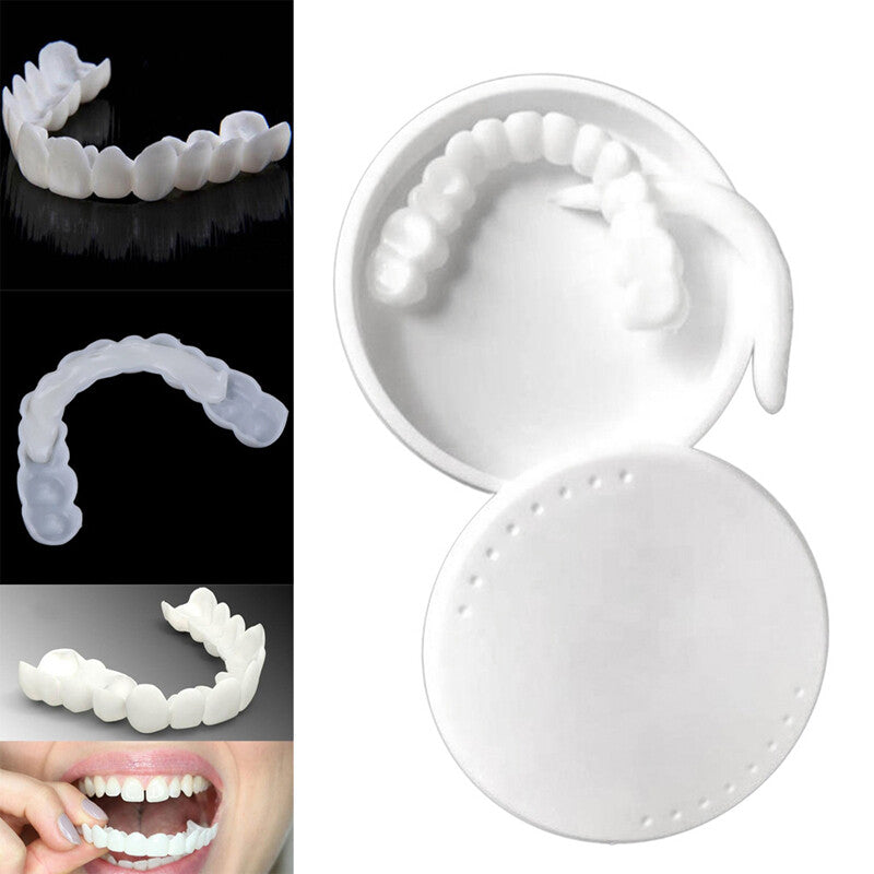 Snap On Bottom /Upper Lower False Teeth Dental Veneers Dentures Fake Tooth Smile