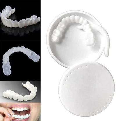 Snap On Bottom /Upper Lower False Teeth Dental Veneers Dentures Fake Tooth Smile