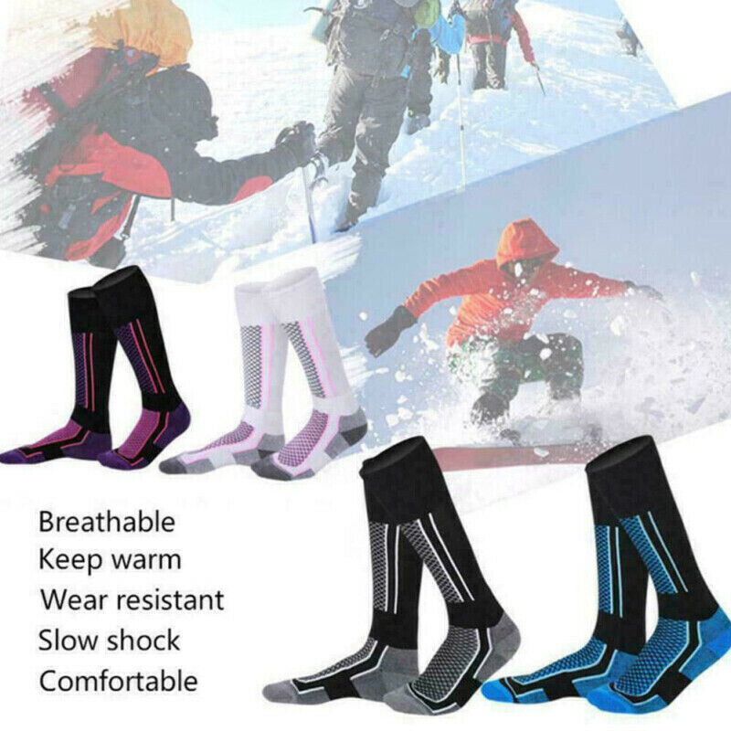 Men Women Long Warm Breathable Ski Socks Thicken Winter Sports Socks AU Stock