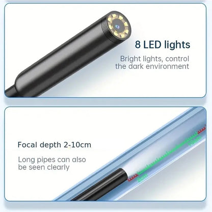 1080P Dual Lens Borescope Endoscope Camera Compatible with iPhone Android Car Pipe Mechanic