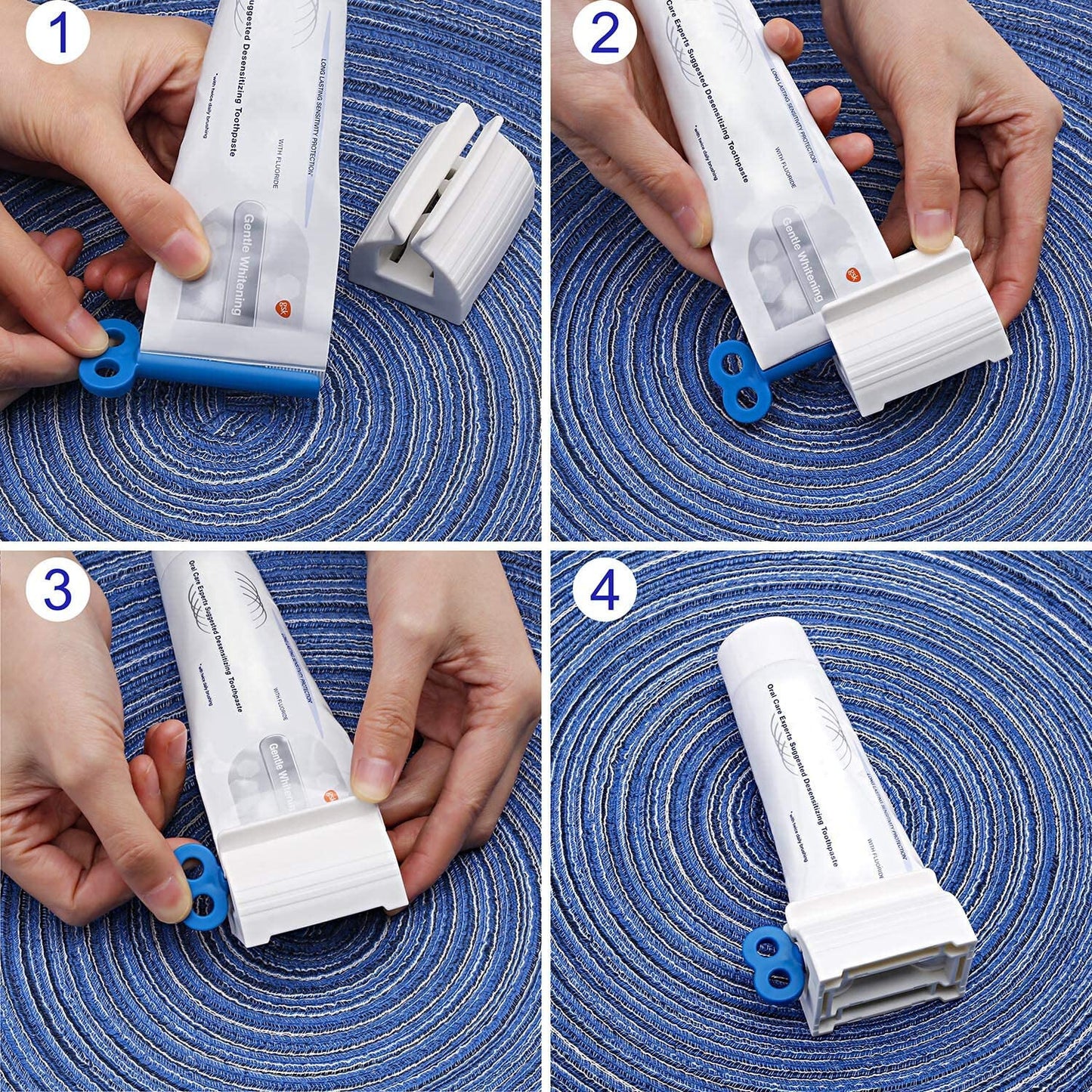 3x Toothpaste Squeezer Bathroom Tube Easy Stand Dispenser Rolling Holder Seat AU – Compatible with Seat