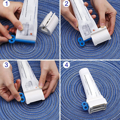 3x Toothpaste Squeezer Bathroom Tube Easy Stand Dispenser Rolling Holder Seat AU – Compatible with Seat
