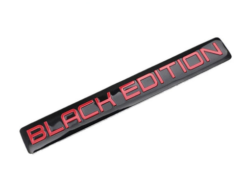 Black Edition Boot Fender Side Skirt Badge Emblem for 103mm x 14mm