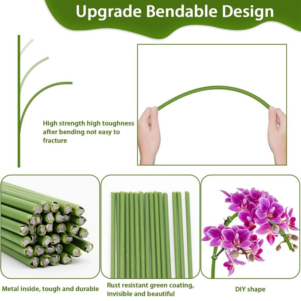 20Pcs Potted Plants Flowers Plant Sticks Bendable Plant Support Stakes