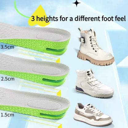1Pair Breathable Air Cushion Height Increase Insoles  For Men and Women
