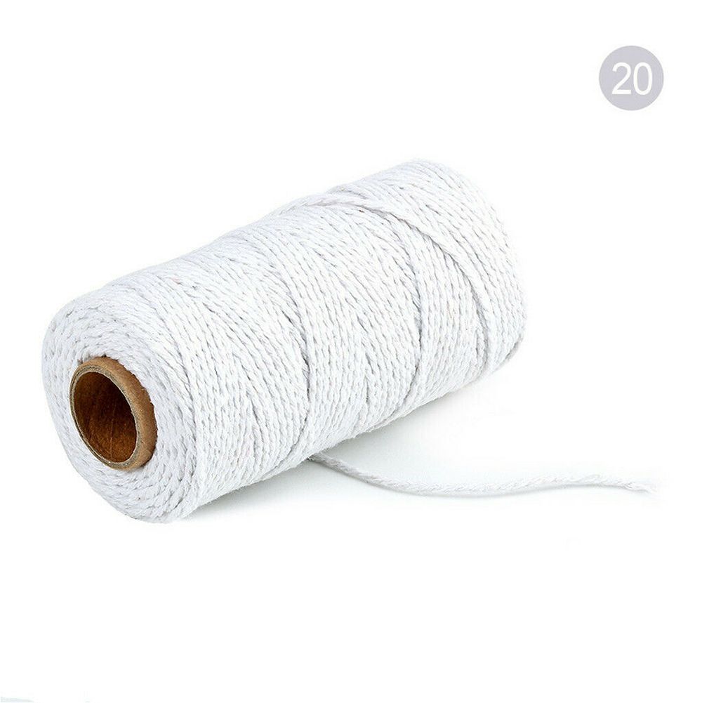 91.5M Yards Cotton Yarn Macrame Rope Twisted Soft Cotton Twine String Cord
