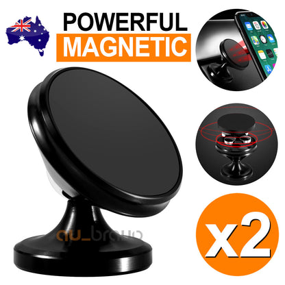 2x 360 Degree Rotating Cell Phone Holder Car Magnetic Mount Stand Universal