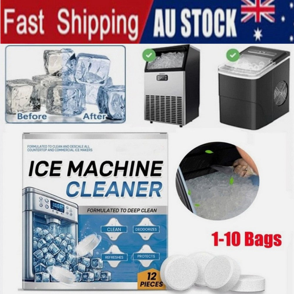 Ice Machine Cleaner Maker Descaler -12/24/36 Pieces Clean Tablets 2025 Cleaning