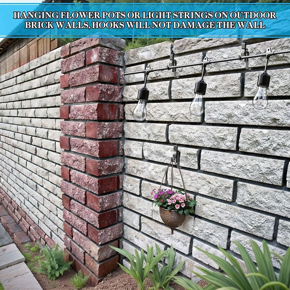 Stainless Steel Brick Wall Clips Adjustable Brick Hangers Brick Hooks Clamp