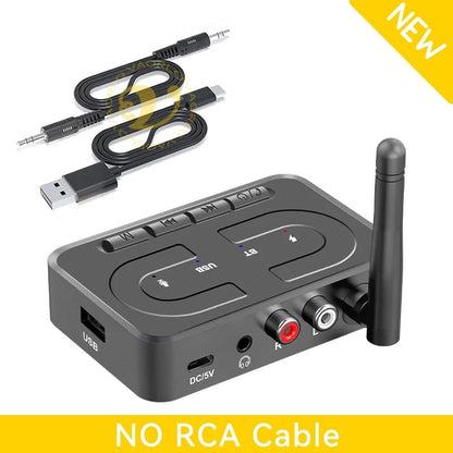 6.0 Bluetooth Receiver Wireless Transmitter HiFi Audio Adapter 3.5mm AUX to RCA
