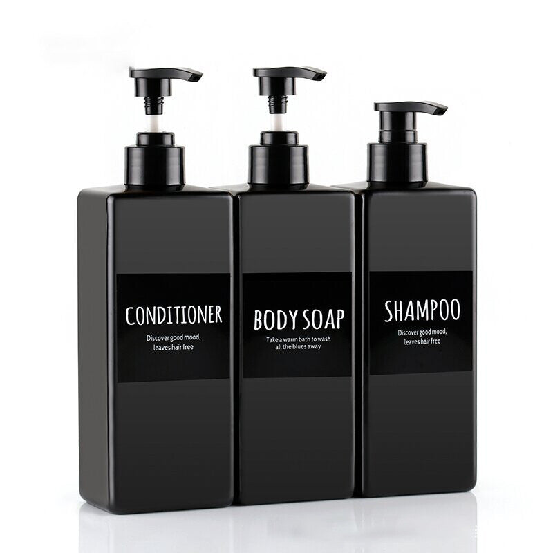 3Pcs 500ml Soap Dispenser Shampoo Pump Bottles Cream Lotion Bottle Container AU