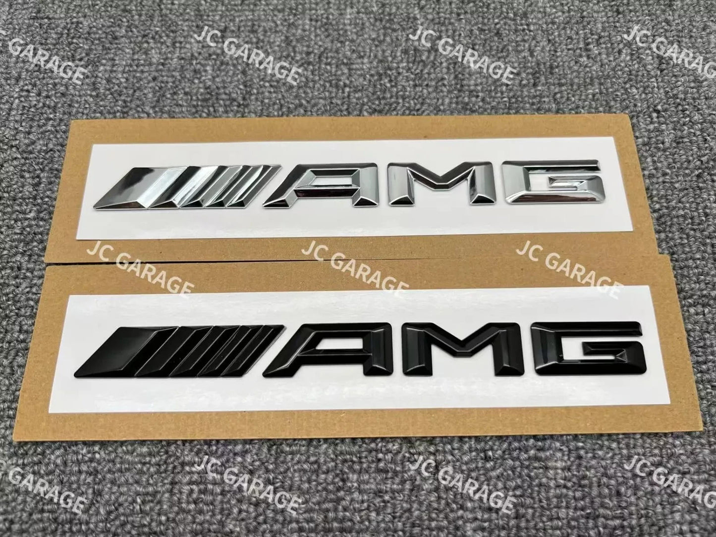 AMG Black Silver Rear Trunk 3D Emblem Badge A C E GLC GLA GLB GLE Before 2017