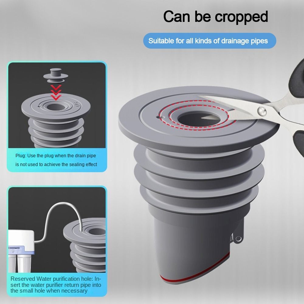 One Way Valve Seal Pipe Sealing Ring Water Pipe Plug Floor Drain Drain Cover