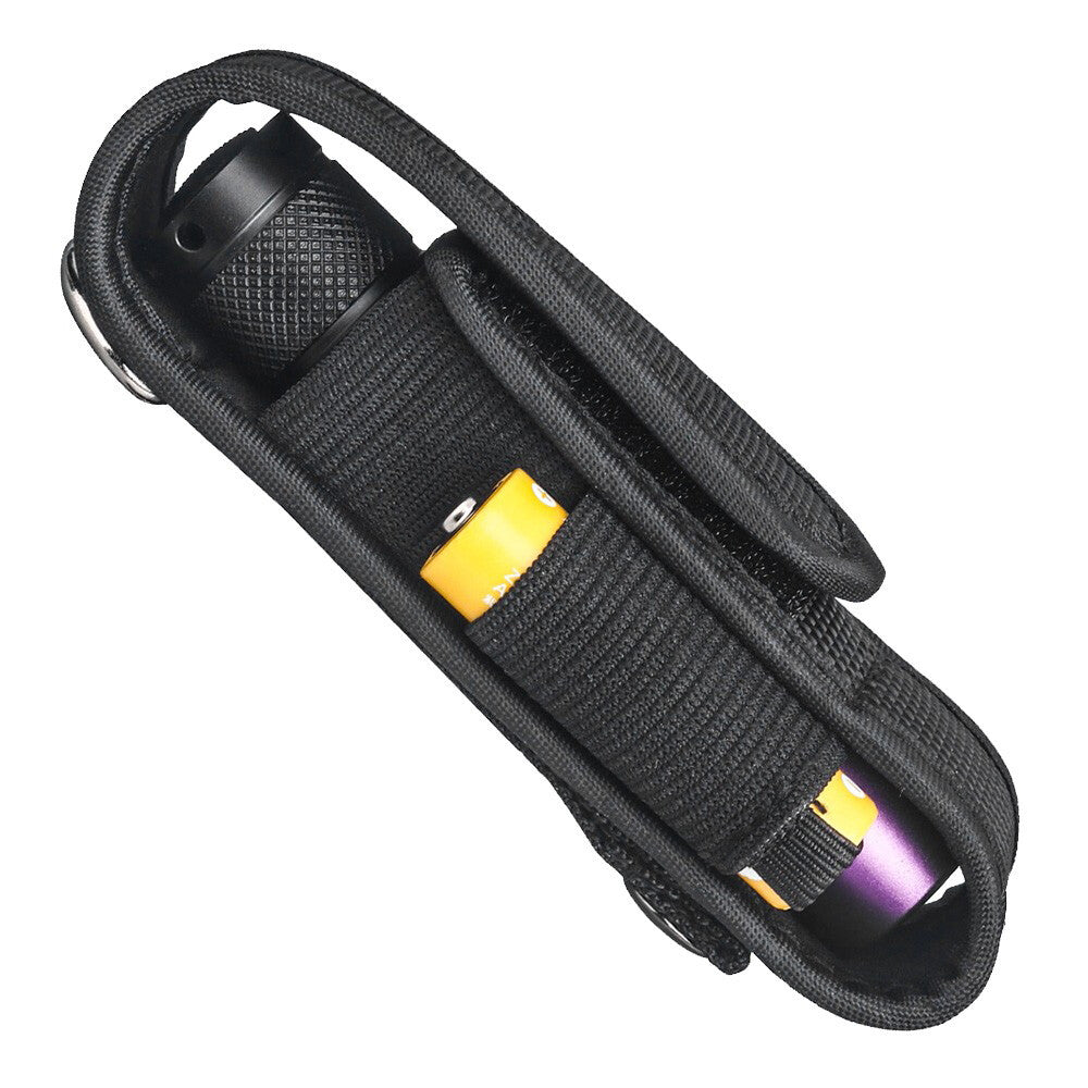 Black Nylon Holster Holder Case Belt Magic Pouch for LED Flashlight Torch AU