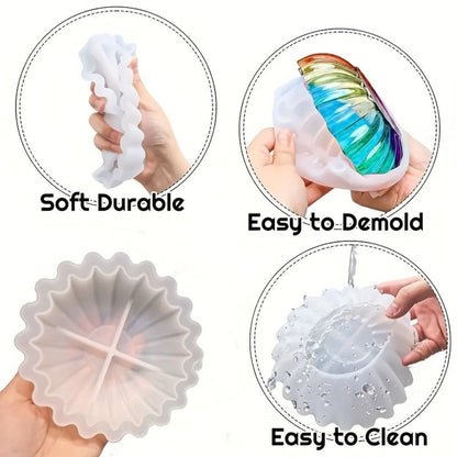 3D Storage Box Silicone Mold Lace Bowl Resin Mold Plaster Mold  Home Decor