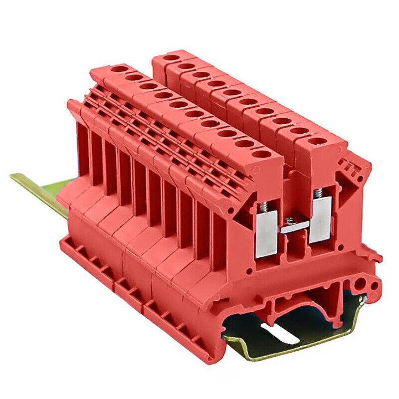 50-10Pcs UK-2.5B 2.5mm 2 DIN Rail Universal Combination Terminal Block Screw AU
