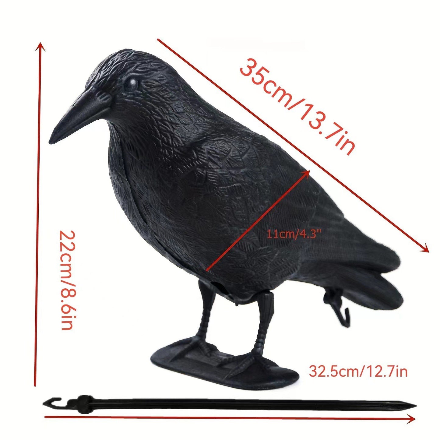 Pigeon Scarer Life Size Decoy Crow Pest Control Repellent Deterrent Scarecrow AU