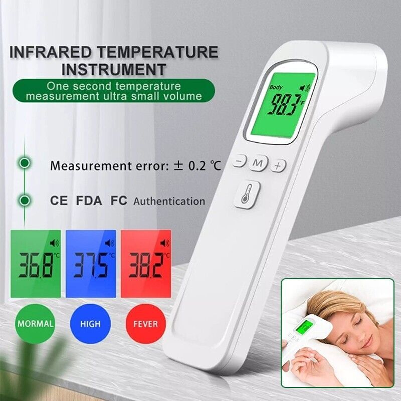 Non Touch Infrared Temperature Thermometer Digital Forehead Baby Adult Body Gun