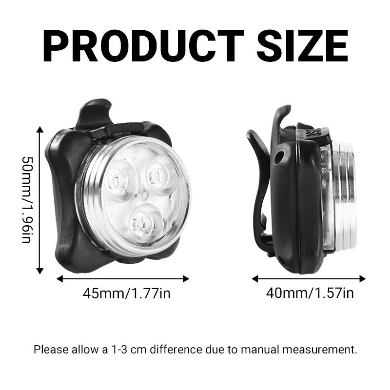 Waterproof Bicycle Bike Lights Front Rear Tail Light Lamp USB Rechargeable IPX4