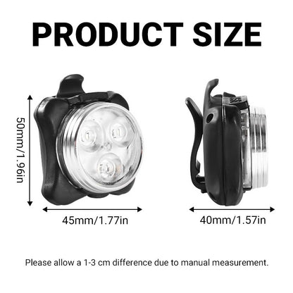 Waterproof Bicycle Bike Lights Front Rear Tail Light Lamp USB Rechargeable IPX4