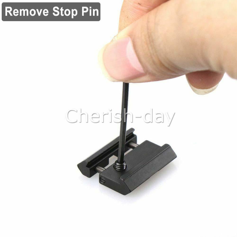 2X 11mm Dovetail to 20mm Rail Mount Picatinny Weaver Rail Scope Rail Adaptor AU