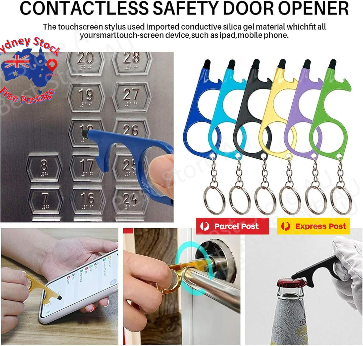 Contactless Door Opener Key Elevator Key Pusher Germ Free Hygiene Protection AU
