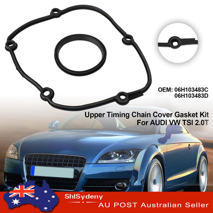 Upper Timing Chain Cover Gasket Kit Compatible with VW TSI 2.0T 06H103483C 06H103483D SL