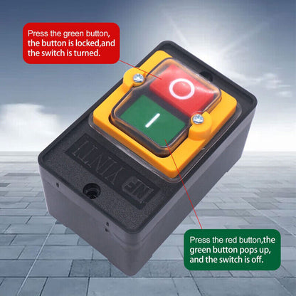 Motor Drill Switch Push Button for 10A 380V KAO-5 ON/OFF Water Proof Machine AU